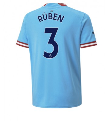 Manchester City Ruben Dias #3 Hjemmedrakt 2022-23 Kortermet
